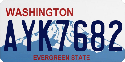 WA license plate AYK7682