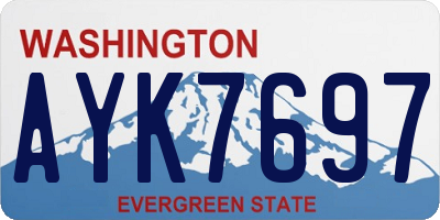 WA license plate AYK7697