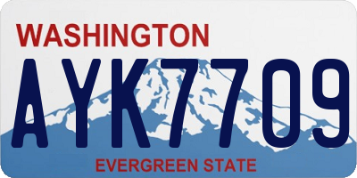 WA license plate AYK7709