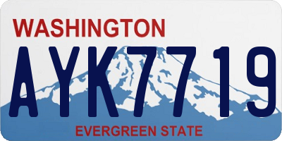 WA license plate AYK7719