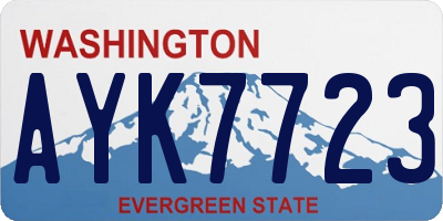WA license plate AYK7723