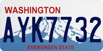 WA license plate AYK7732