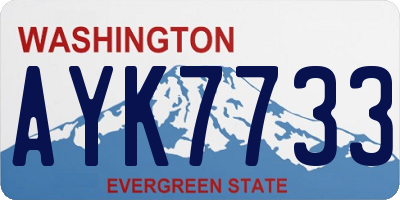 WA license plate AYK7733