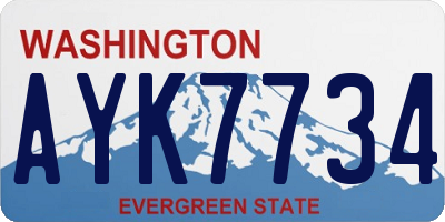 WA license plate AYK7734