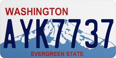 WA license plate AYK7737