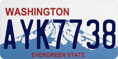 WA license plate AYK7738