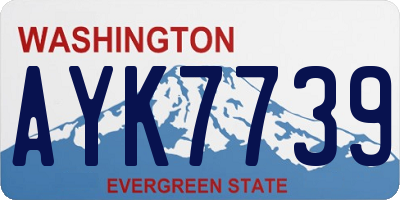 WA license plate AYK7739