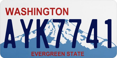 WA license plate AYK7741