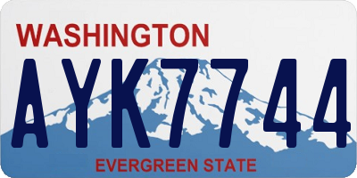 WA license plate AYK7744