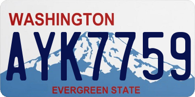WA license plate AYK7759
