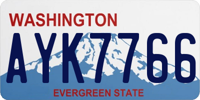 WA license plate AYK7766