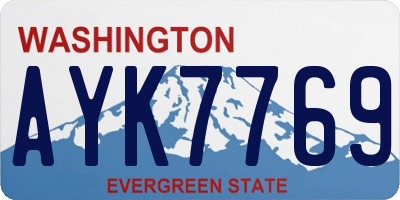 WA license plate AYK7769