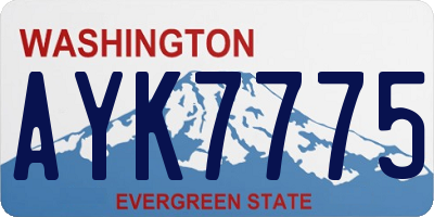 WA license plate AYK7775