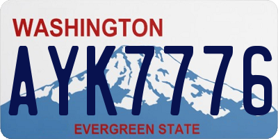 WA license plate AYK7776
