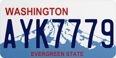 WA license plate AYK7779