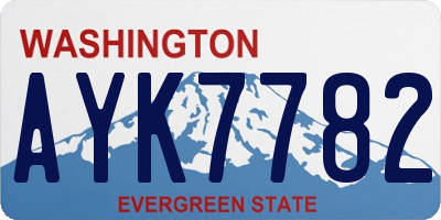 WA license plate AYK7782