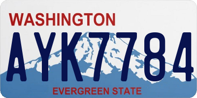 WA license plate AYK7784