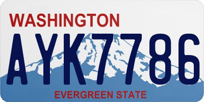 WA license plate AYK7786