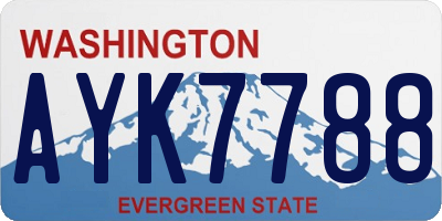WA license plate AYK7788