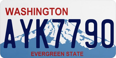 WA license plate AYK7790