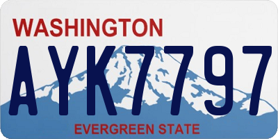 WA license plate AYK7797