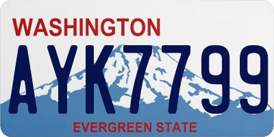 WA license plate AYK7799