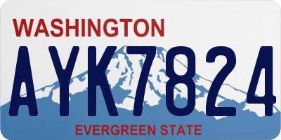 WA license plate AYK7824
