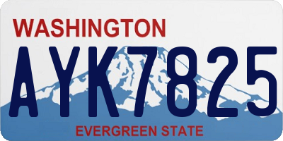 WA license plate AYK7825