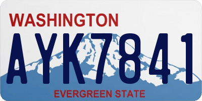 WA license plate AYK7841