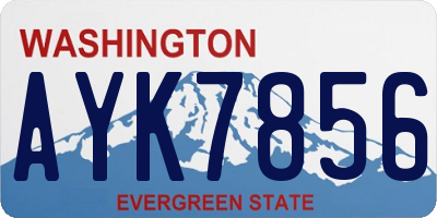WA license plate AYK7856