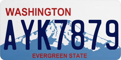 WA license plate AYK7879