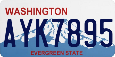 WA license plate AYK7895