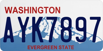 WA license plate AYK7897