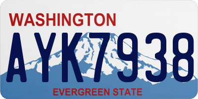 WA license plate AYK7938