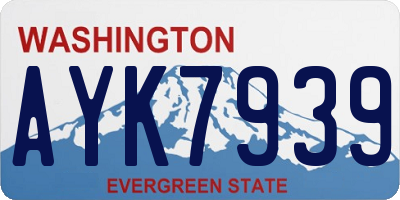 WA license plate AYK7939