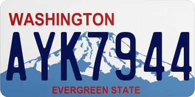 WA license plate AYK7944
