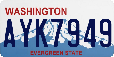WA license plate AYK7949