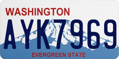 WA license plate AYK7969