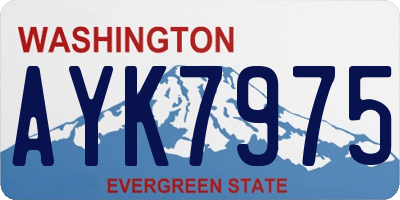 WA license plate AYK7975