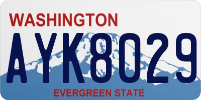 WA license plate AYK8029