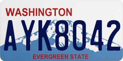 WA license plate AYK8042