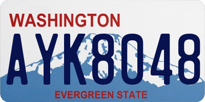 WA license plate AYK8048