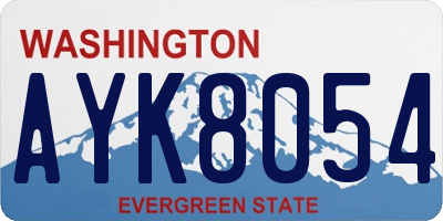 WA license plate AYK8054