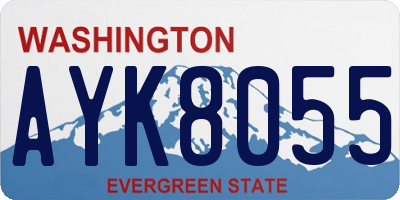 WA license plate AYK8055