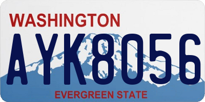 WA license plate AYK8056