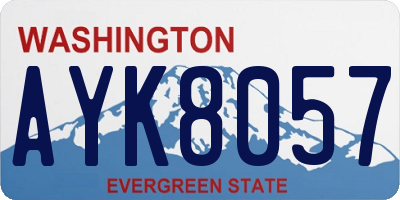 WA license plate AYK8057