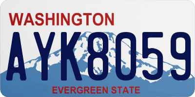 WA license plate AYK8059