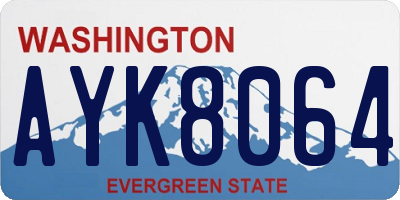 WA license plate AYK8064
