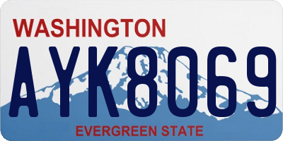 WA license plate AYK8069