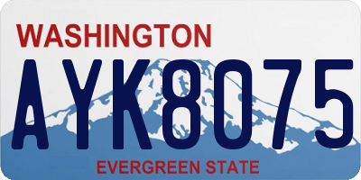 WA license plate AYK8075
